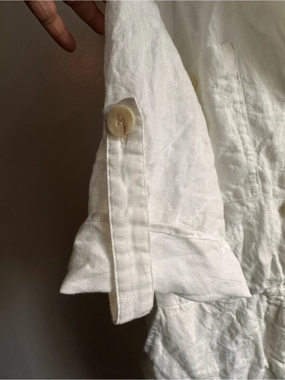 Zara White Linen Button-Front Jumpsuit Exactly as pictured ❤️